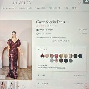 Revelry - Gwen Sequin Dress size 12 no alterations. Still has tags. Worn 2 hours